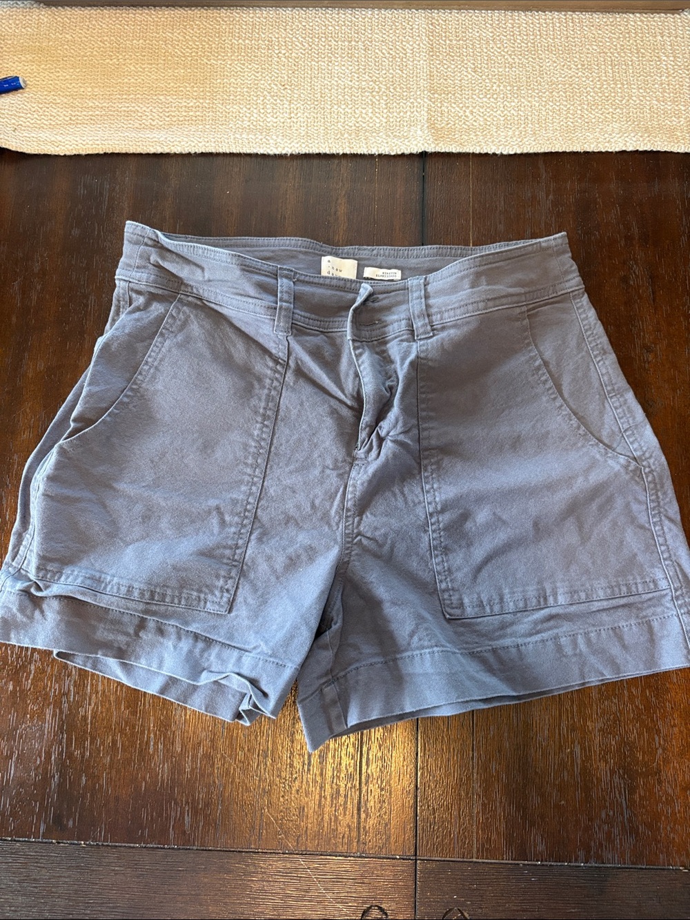 a new day Women's Casual Mid-Rise Slate Gray Utility Shorts